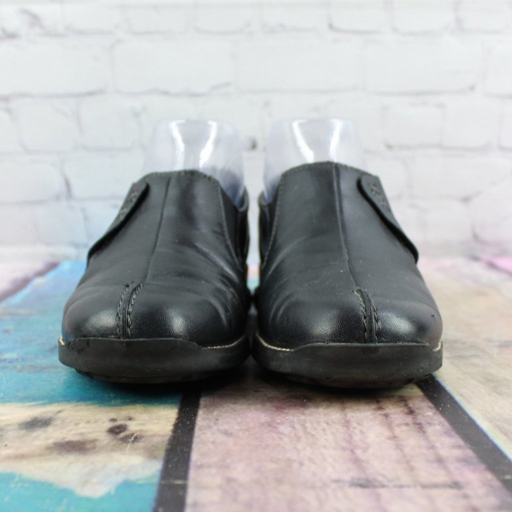 Rieker Black Leather Anti Stress Low Heel Slip on Shoes Size 37 US 6 - Picture 4 of 9